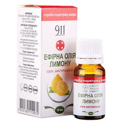 Ефірна олія ГРІН ФАРМ КОСМЕТИК Масло эфирное лимонное 10 мл
