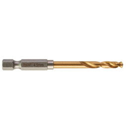 Свердло Milwaukee по металу RedHEX HSS-G TiN, 4,5 мм (10шт) (4932478179)
