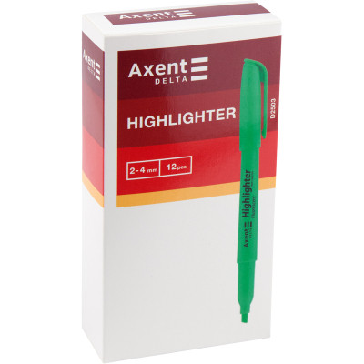 Маркер Axent Highlighter 2-4 мм клиноподібний помаранчевий (D2503-12)