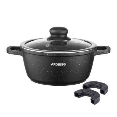 Каструля Ardesto Gemini Anzio, 1.8л, алюміній, чорний (AR2418GE)