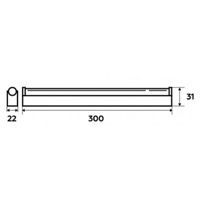Світильник Eurolamp LED IP44 5W 4000K (T5) (LED-BF-5/4)