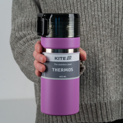 Термос Kite 473 мл фіолетовий (K25-320-3)