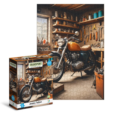 Пазл DoDo Medium-L Транспорт. Мотоциклетний гараж (300651)