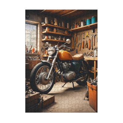 Пазл DoDo Medium-L Транспорт. Мотоциклетний гараж (300651)