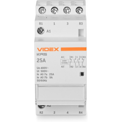 Контактор Videx 4п 25А 2НВ 2НЗ VF-RS-MC2O2C-25 RESIST
