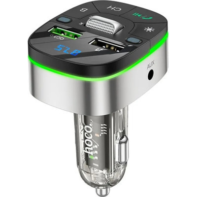 FM модулятор HOCO E71, Black/Silver, Box