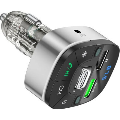 FM модулятор HOCO E71, Black/Silver, Box