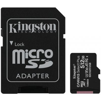 Карта пам&#039;яті Kingston 512GB microSD class 10 A1 Canvas Select Plus (SDCS2/512GB)