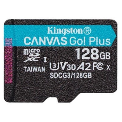Карта пам&#039;яті Kingston 128GB microSD class 10 UHS-I U3 A2 Canvas Go Plus (SDCG3/128GBSP)