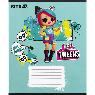 Зошит Kite LOL, 12 аркушів, коса лінія (LO25-235)