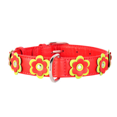 Нашийник для тварин Collar GLAMOUR з оздобленням &quot;Аплікація&quot; Ш 25 мм Д 38-49 см червоний (35033)
