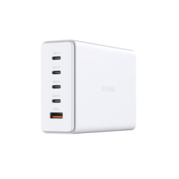 Зарядний пристрій D-Link 4xUSB-C + 1xUSB PD240W GaN white (DCF-241)