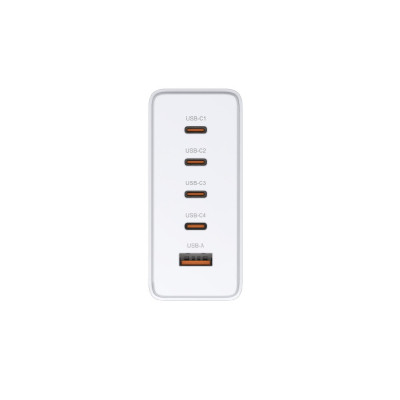 Зарядний пристрій D-Link 4xUSB-C + 1xUSB PD240W GaN white (DCF-241)