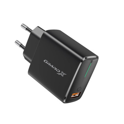 Зарядний пристрій Grand-X Quick Charge QС3.0 3.6V-6.5V 3A, 6.5V-9V 2A, 9V-12V 1.5A USB (CH-550B)
