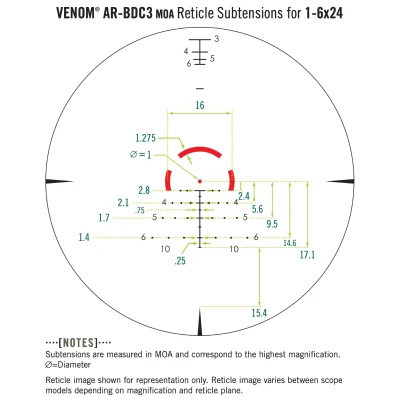 Оптичний приціл Vortex Venom 1-6x24 SFP AR-BDC3 MOA (VEN-1601) (930667)
