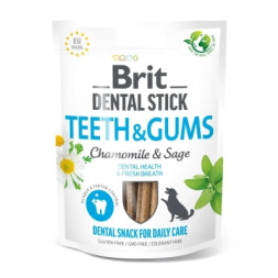 Ласощі для собак Brit Dental Stick Teeth&amp;Gums ромашка і шавлія 251 г (8595602564354)