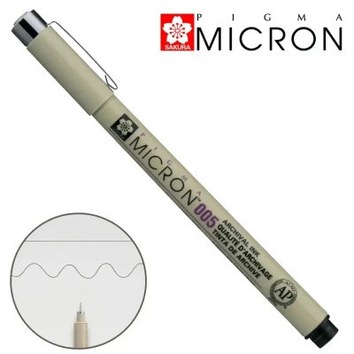 Лайнер Sakura Pigma Micron (0.05) 0,2мм Чорний (084511318410)