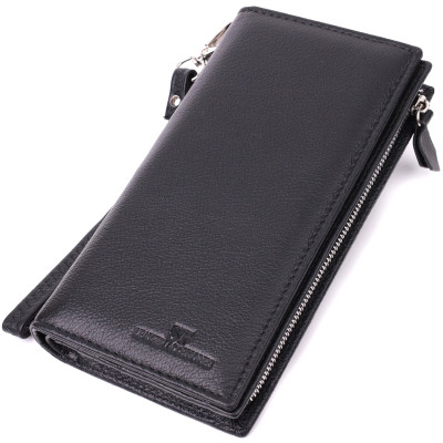 Гаманець ST Leather Унісекс з натуральної шкіри Чорний (22532)