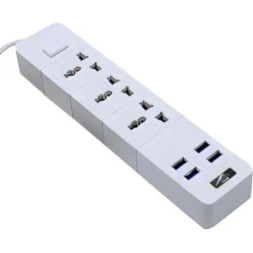 Мережевий фільтр живлення Voltronic TВ-Т08, 3роз, 4*USB White (ТВ-Т08-White)