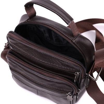 Сумка Vintage На плече з натуральної шкіри Коричнева (sale_15055)