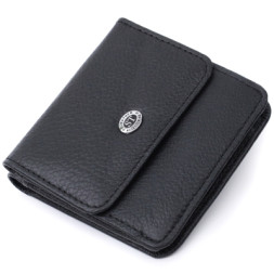 Гаманець ST Leather З натуральної шкіри Чорний (22690)