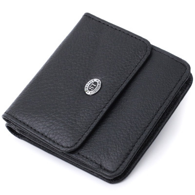 Гаманець ST Leather З натуральної шкіри Чорний (22690)