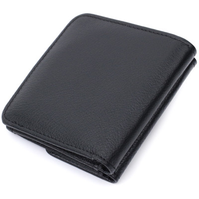 Гаманець ST Leather З натуральної шкіри Чорний (22690)