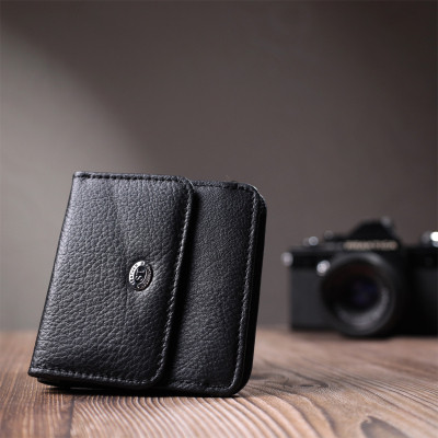 Гаманець ST Leather З натуральної шкіри Чорний (22690)