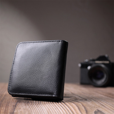 Гаманець ST Leather З натуральної шкіри Чорний (22690)