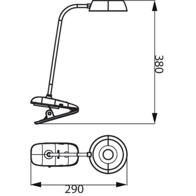 Настільна лампа Philips LED Reading Desk lamp Donutclip 3W, 4000K, 1200mAh (Lithium battery), білий (929003179727)