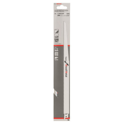 Полотно Bosch по дереву та металу, S 1411 DF, 6TPI, 2шт (2.608.654.834)