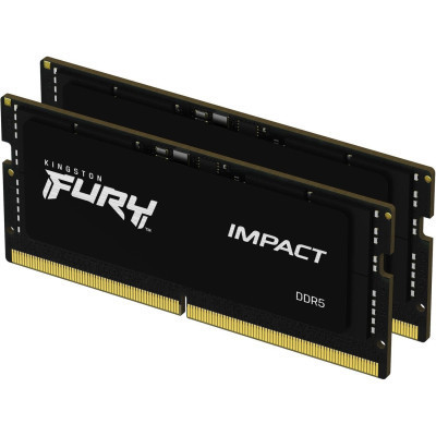 Модуль пам&#039;яті для ноутбука SoDIMM DDR5 32GB (2x16GB) 6000 MHz Impact Kingston Fury (ex.HyperX) (KF560S38IBK2-32)