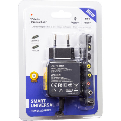 Блок живлення до ноутбуку PowerPlant 15W Універсальний, 5V, 3A (NA700219)