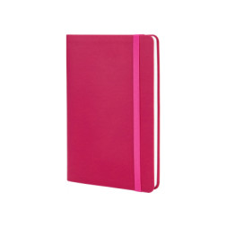 Книга записна Optima А5 VIVELLA, м’яка обкладинка, гумка, білий блок лінія, рожевий (O27104-09)
