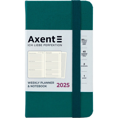 Тижневик Axent датований 2025 Pocket Strong 90х150 мм, малахітовий (8508-25-31-A)