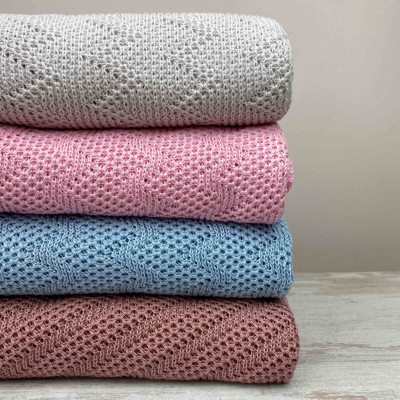 Плед Прованс в&#039;язаний Дiно зiгзаг Молочний 130х170 см (4823093432031)