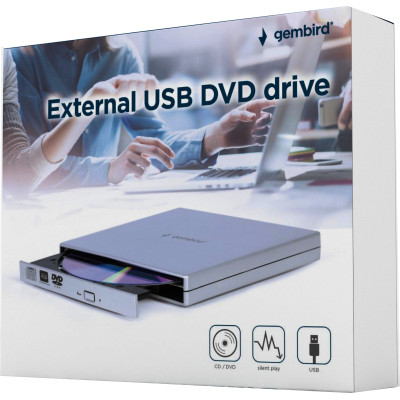 Оптичний привід DVD-RW Gembird DVD-USB-02-SV