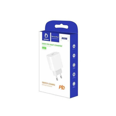 Зарядний пристрій Denmen USB-C PD20W 3.6A white (DM-DC06-WH)