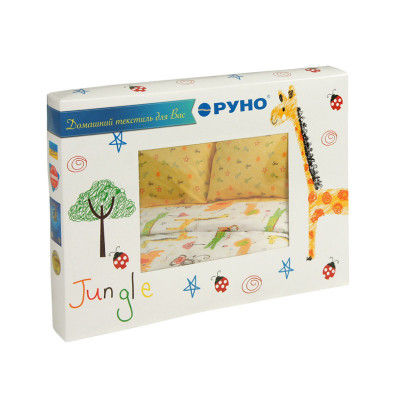 Постільна білизна Руно Jungle сатин набивний євро (845.137К_Jungle)