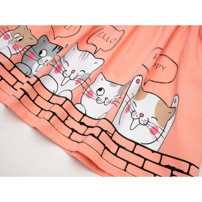 Плаття дитяче Breeze з котиками (17920-116G-peach)