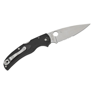 Ніж Spyderco Native Chief Satin BD1N Serrated Black FRN (C244PSBK)