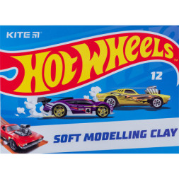 Пластилін Kite Hot Wheels восковий, 12 кольорів, 240 г (HW23-1086)