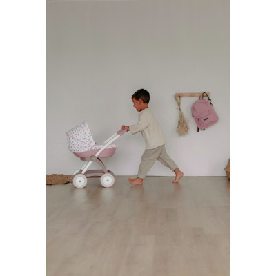 Коляска для ляльок Smoby Baby Nurse Модерн Люлька з кошиком Рожев (254118)