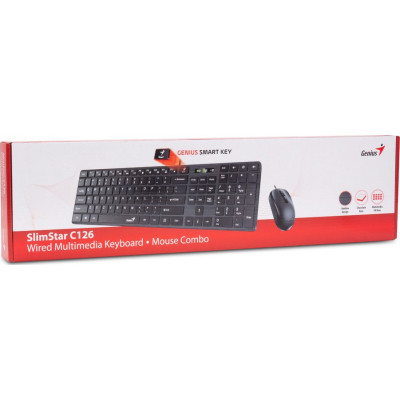Комплект Genius C-126 SlimStar USB Black Ukr (31330007407)