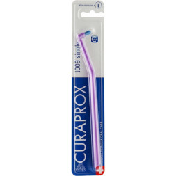 Зубна щітка Curaprox CS 1009 Single &amp; Sulcular 9 мм Монопучкова Бузкова (CS 1009-12)
