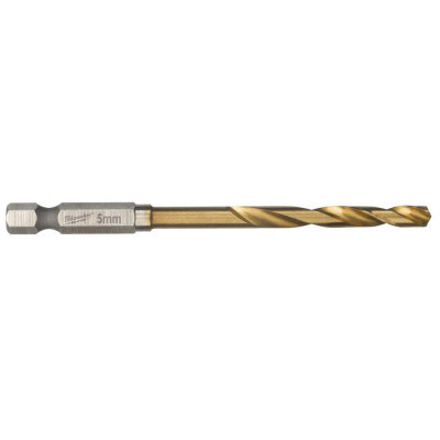 Свердло Milwaukee по металу RedHEX HSS-G TiN, 5 мм (10шт) (4932478180)