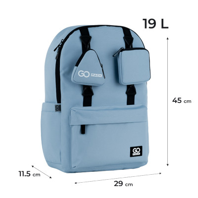 Рюкзак шкільний GoPack Education Teens 178 сіро-блакитний (GO25-178L-3)