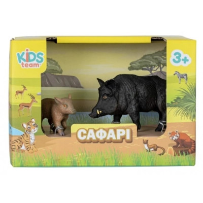 Фігурка Kids Team набір Сафарі Дикий кабан чорний та дитинча (Q9899-A33_1)