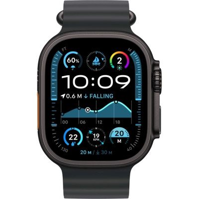 Смарт-годинник Apple Watch Ultra 2 2024 GPS + Cellular 49mm Black Titanium Case with Black Ocean Band (MX4P3UL/A)