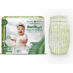 Підгузки Clearly Herbal Bamboo, розмір 4 (7-12 кг), 24 шт (1136)